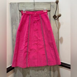 Vintage Point Of View Skirt SZ 8 Runs Small Bright Colorful midi
